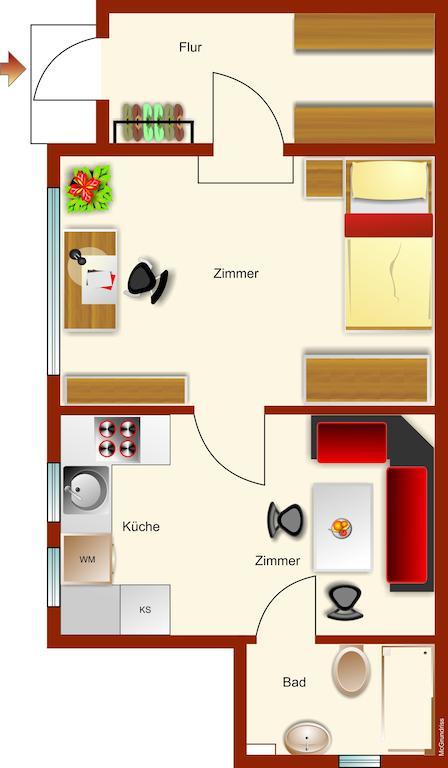 Appartement Ferienwohnanlage Bruckner à Rostock Chambre photo